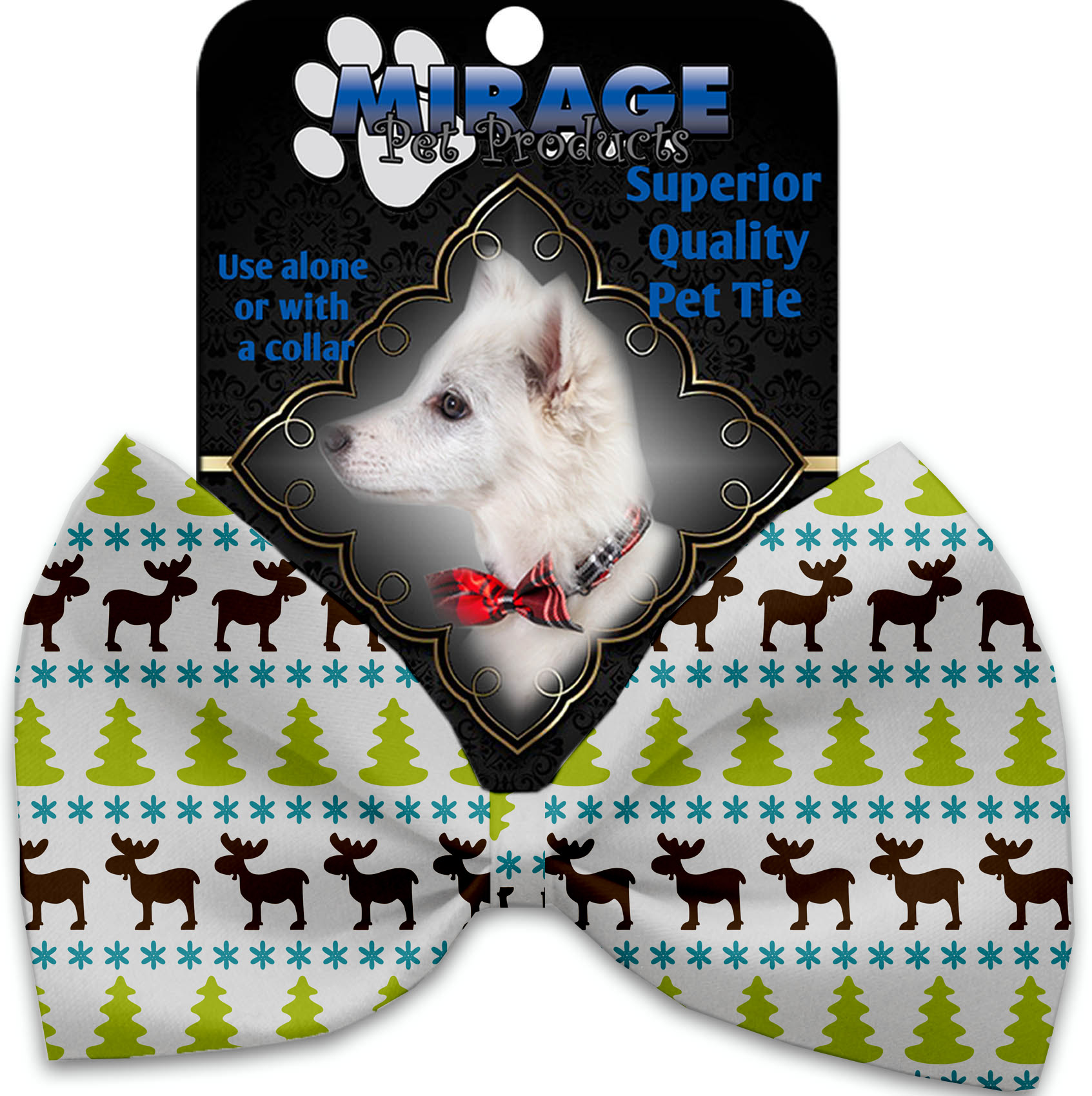 Mountain Moose Pet Bow Tie Collar Accessory with Velcro