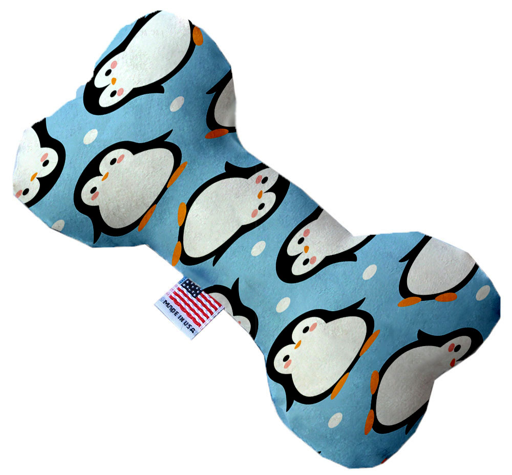 Penguins in Blue 8 inch Stuffing Free Bone Dog Toy