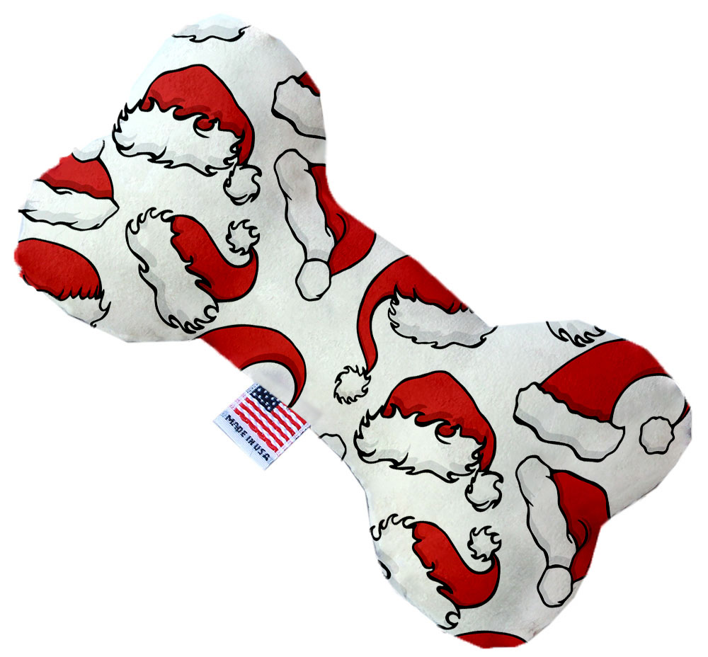 Santa Hats 10 inch Stuffing Free Bone Dog Toy