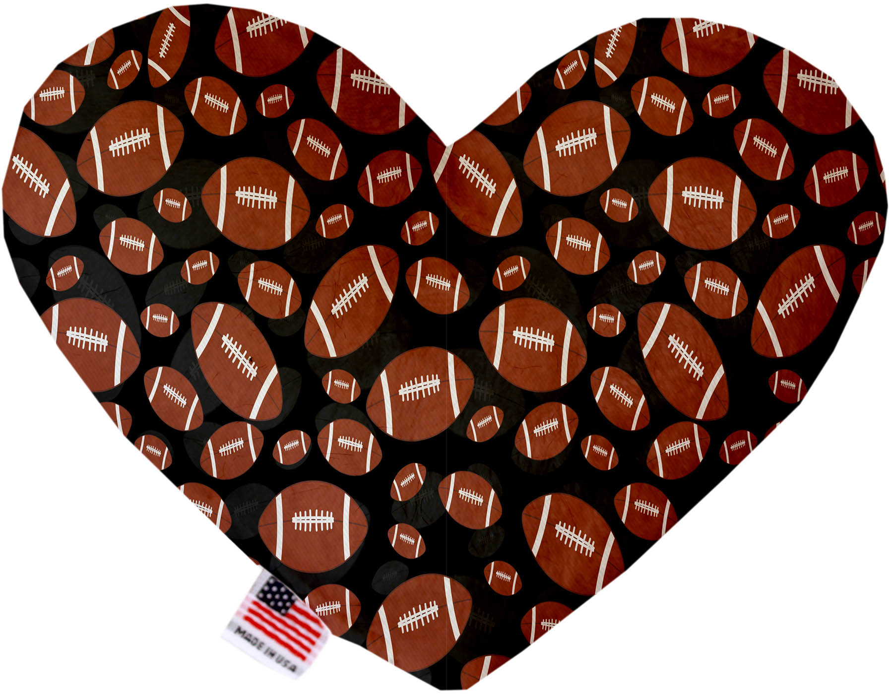 Footballs 6 inch Stuffing Free Heart Dog Toy