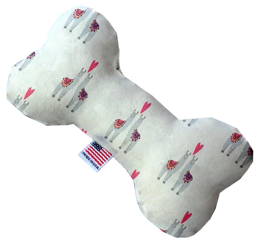 Llama Love Stuffing Free 10 inch Bone Dog Toy