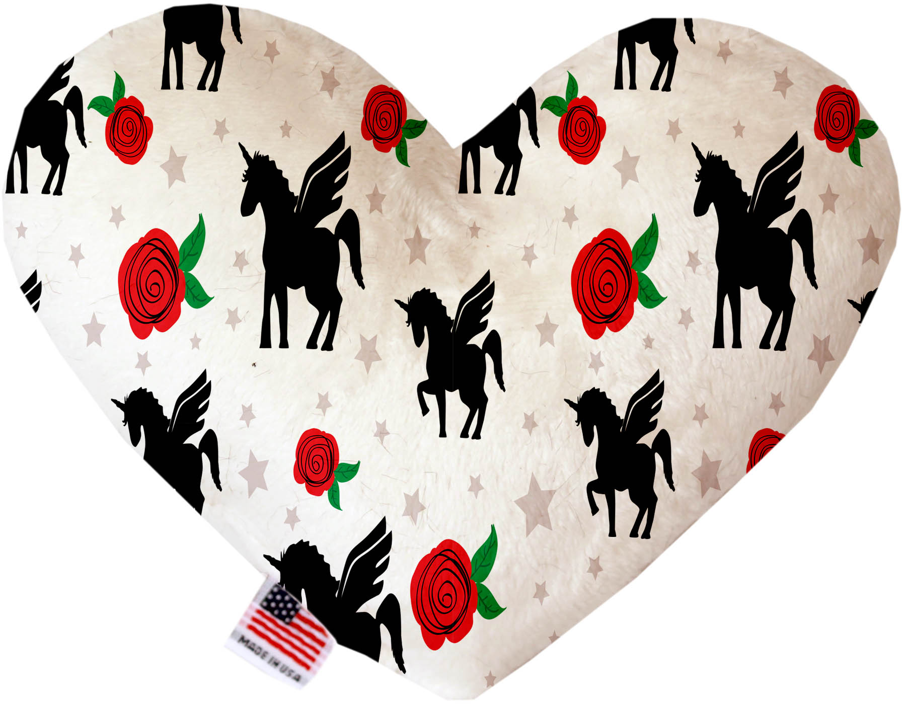 Magical Love 8 inch Canvas Heart Dog Toy