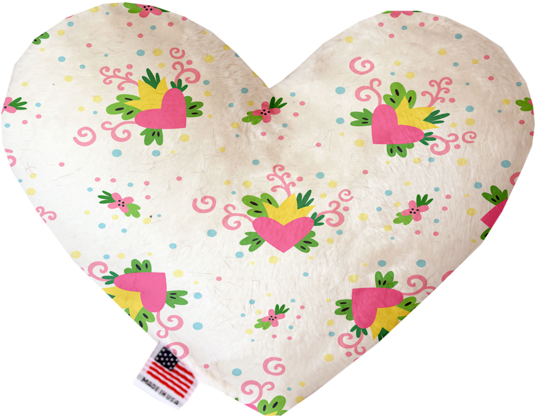 Sweet Love 8 inch Canvas Heart Dog Toy