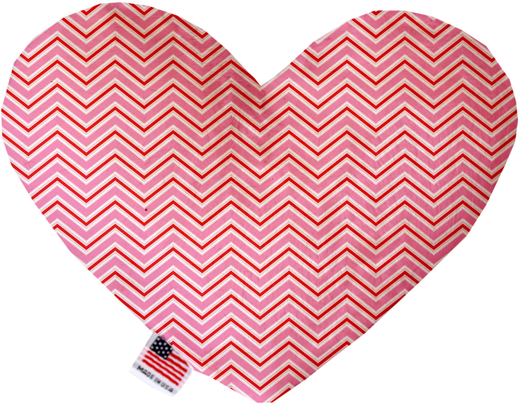 Valentines Day Chevron Stuffing Free 6 inch Heart Dog Toy