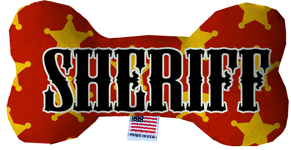 Sheriff Stuffing Free 6 inch Bone Dog Toy