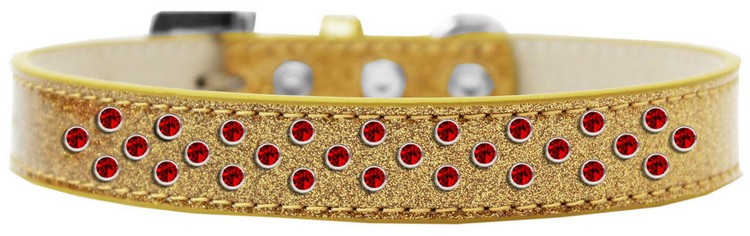 Sprinkles Ice Cream Dog Collar Red Crystals Size 20 Gold