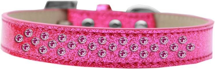 Sprinkles Ice Cream Dog Collar Bright Pink Crystals Size 16 Pink