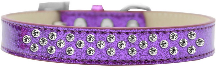 Sprinkles Ice Cream Dog Collar Clear Crystals Size 16 Purple