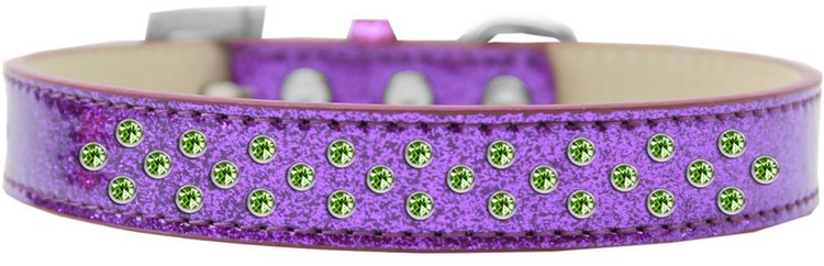 Sprinkles Ice Cream Dog Collar Lime Green Crystals Size 16 Purple