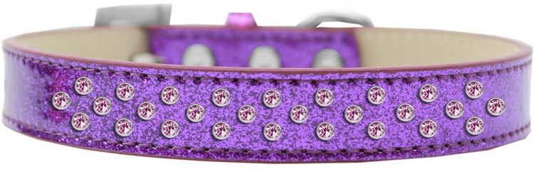 Sprinkles Ice Cream Dog Collar Light Pink Crystals Size 16 Purple