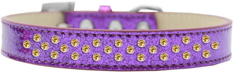 Sprinkles Ice Cream Dog Collar Yellow Crystals Size 16 Purple