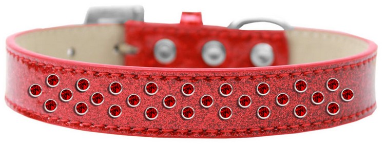 Sprinkles Ice Cream Dog Collar Red Crystals Size 18 Red