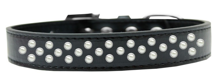 Sprinkles Dog Collar Pearls Size 18 Black