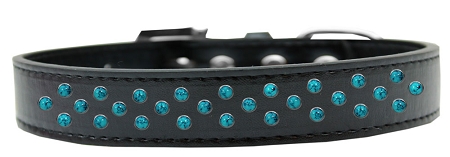 Sprinkles Dog Collar Southwest Turquoise Pearls Size 20 Black