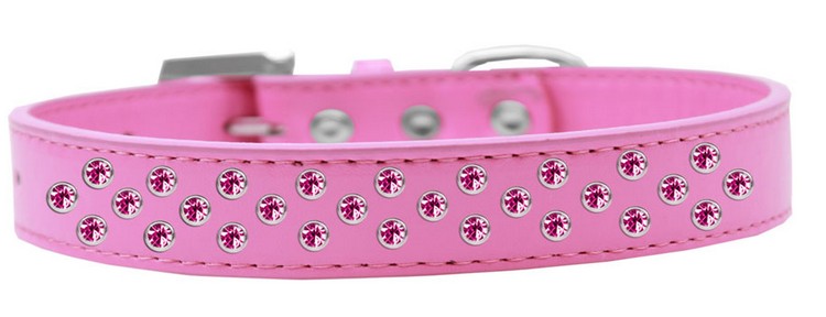 Sprinkles Dog Collar Bright Pink Crystals Size 12 Bright Pink