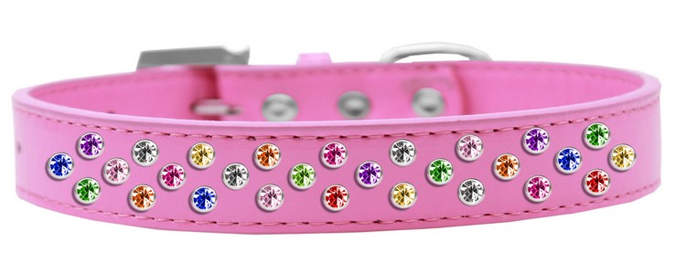 Sprinkles Dog Collar Confetti Crystals Size 18 Bright Pink