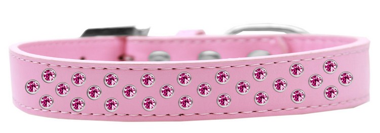 Sprinkles Dog Collar Bright Pink Crystals Size 18 Light Pink