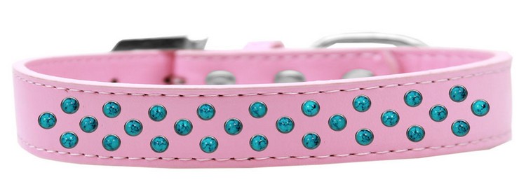 Sprinkles Dog Collar Southwest Turquoise Pearls Size 20 Light Pink