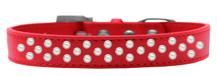 Sprinkles Dog Collar Pearls Size 18 Red