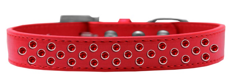 Sprinkles Dog Collar Red Crystals Size 12 Red