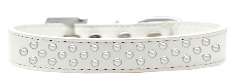 Sprinkles Dog Collar Pearls Size 14 White