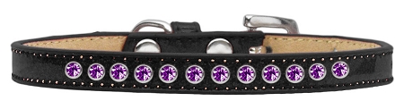 Purple Crystal Size 14 Black Puppy Ice Cream Collar