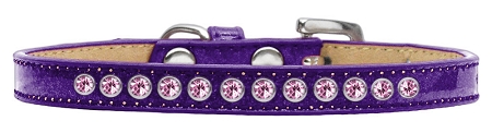 Light Pink Crystal Size 12 Purple Puppy Ice Cream Collar