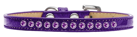 Purple Crystal Size 10 Purple Puppy Ice Cream Collar