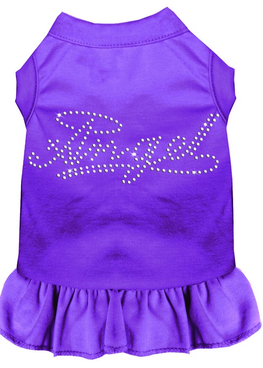 Rhinestone Angel Dress Purple Sm