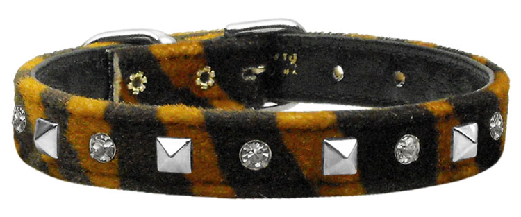 Animal Print Crystal and Pyramid Collars Tiger 16