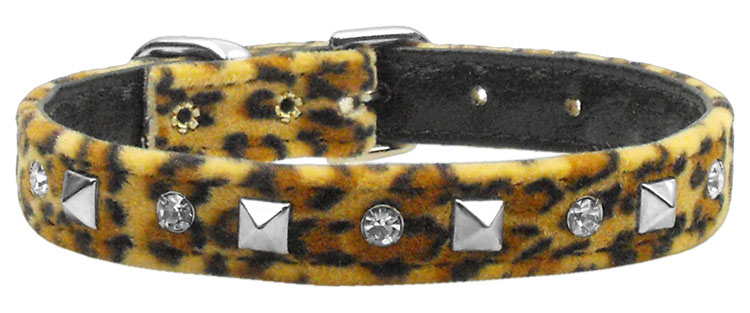 Animal Print Crystal and Pyramid Collars Leopard 10