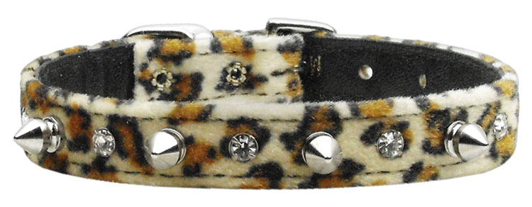 Animal Print Crystal and Spike Collars Jaguar 10