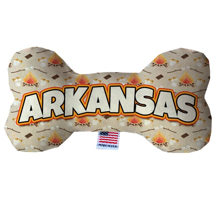 Arkansas Around the Campire Bone Dog Toy