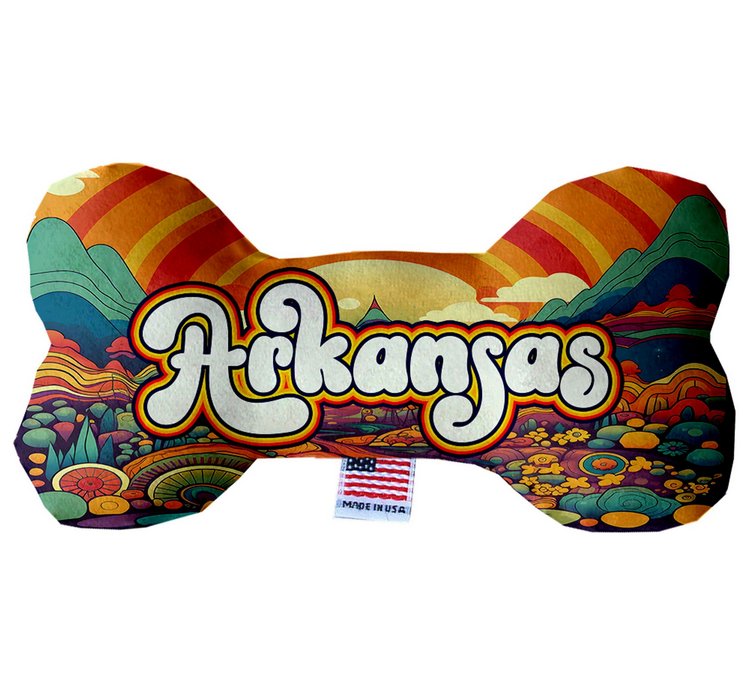 Arkansas Groovy Summit Bone Dog Toy