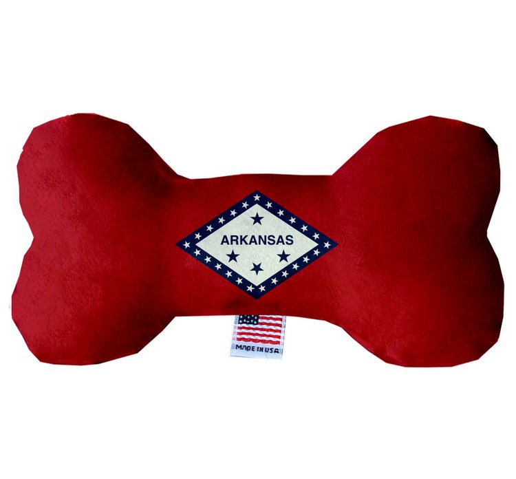 Arkansas State Flag Bone Dog Toy