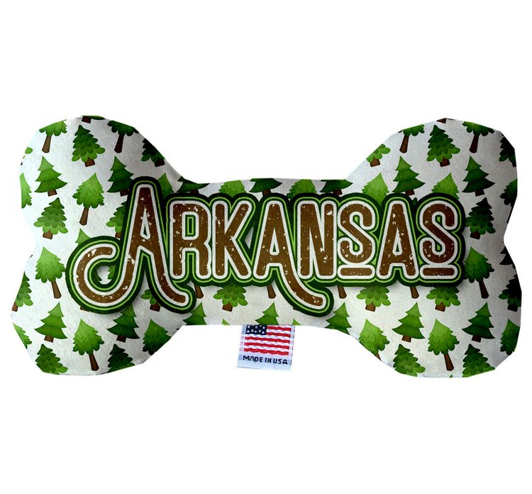 Arkansas Woodland Trees Bone Dog Toy