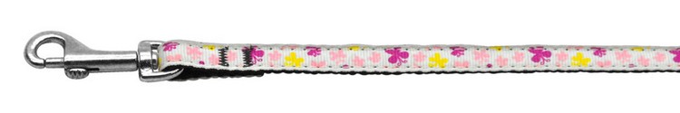 Butterfly Nylon Ribbon Collar White 3/8 wide 6Ft Lsh