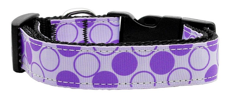 Diagonal Dots Nylon Collar Lavender Medium