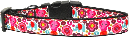 Elephant Elefun Nylon Dog Collar Medium Narrow