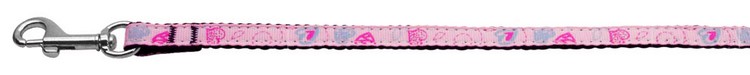 Crazy Hearts Nylon Collars Light Pink 3/8 wide 6Ft Lsh