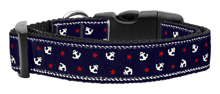 Anchors Nylon Ribbon Collar Blue Medium