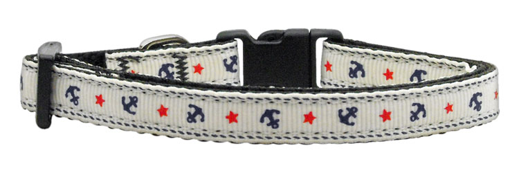 Anchors Nylon Ribbon Collar White Small