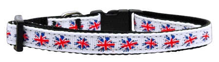 Graffiti Union Jack(UK Flag) Nylon Ribbon Collar X-Small