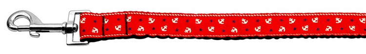 Anchors Nylon Ribbon Leash Red 1 inch wide 4ft Long