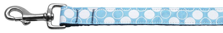 Diagonal Dots Nylon Collar Baby Blue 1 wide 6ft Lsh