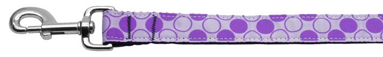 Diagonal Dots Nylon Collar Lavender 1 wide 4ft Lsh