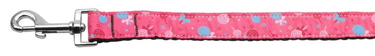 Lollipops Nylon Ribbon Leash Bright Pink 1 inch wide 6ft Long