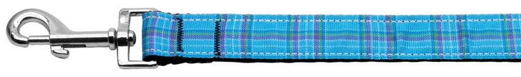 Plaid Nylon Collar Blue 1 wide 6ft Lsh