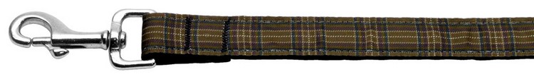 Plaid Nylon Collar Brown 1 wide 4ft Lsh