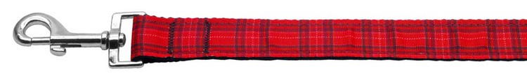 Plaid Nylon Collar Red 1 wide 6ft Lsh